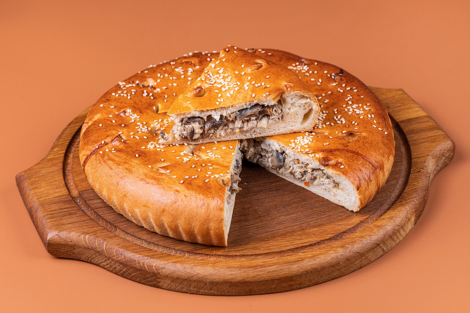 Пирог с куриным жюльеном Пирог с куриным жюльеном